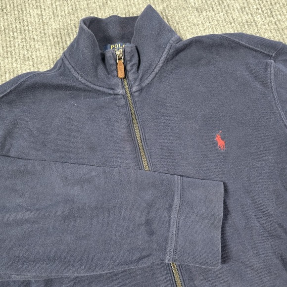 Polo Ralph Lauren Other - Polo Ralph Lauren‎ Sweater Mens Large Blue Full Zip Estate Rib Cotton Jacket